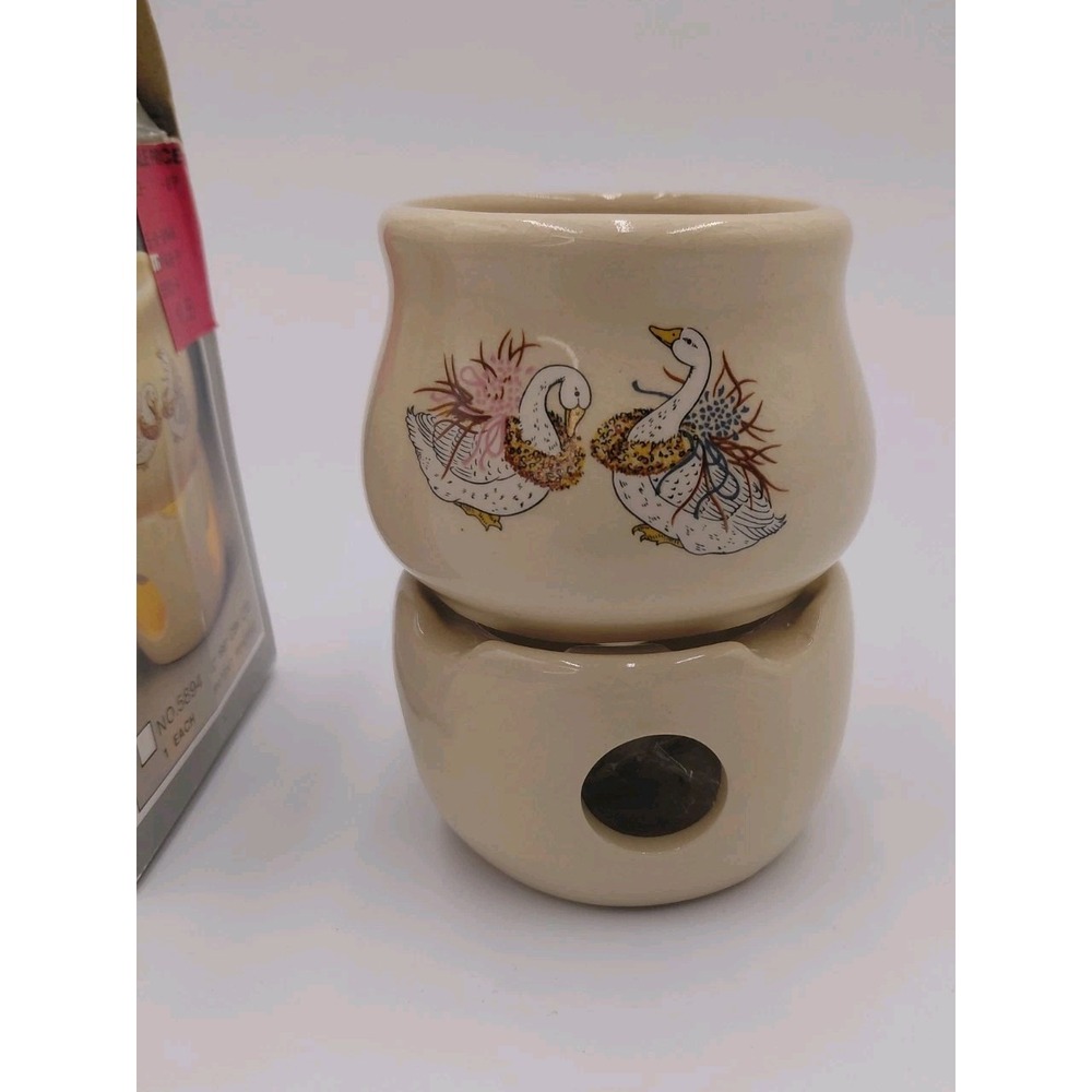 Vtg 80s CBK Stoneware Simmering Potpourri Keeper 1987 Goose Country Cottage